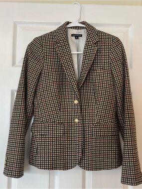 J. Crew Factory Houndstooth Schoolboy Blazer